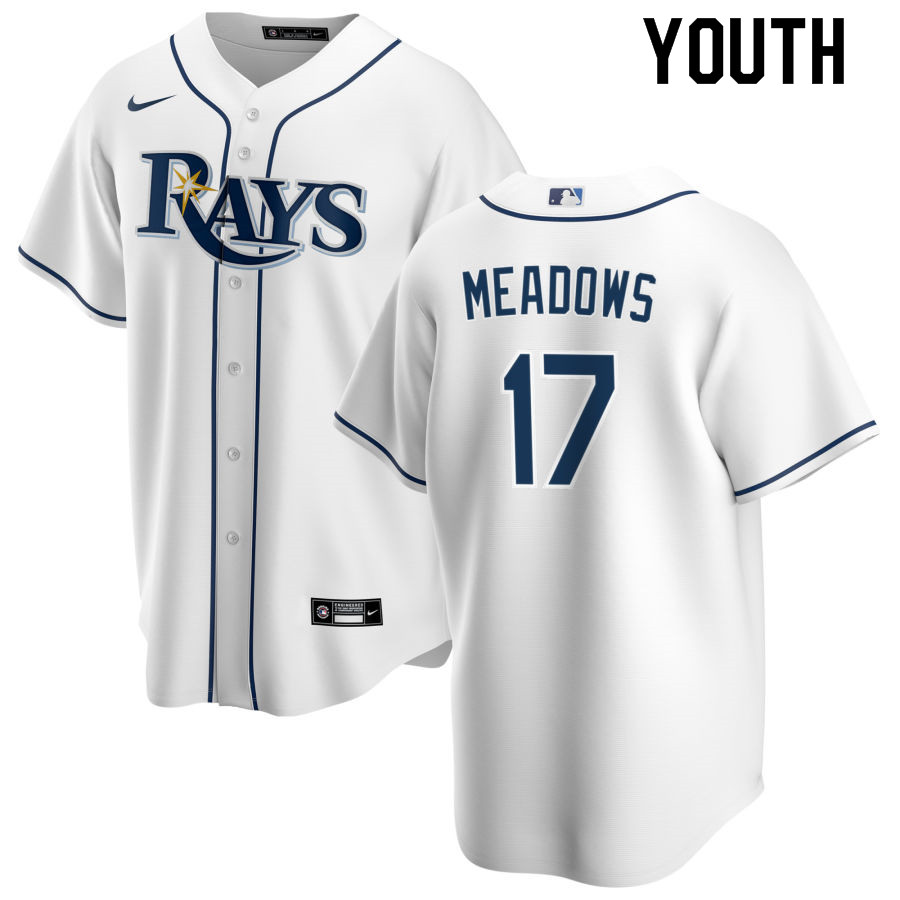 Nike Youth #17 Austin Meadows Tampa Bay Rays Baseball Jerseys Sale-White